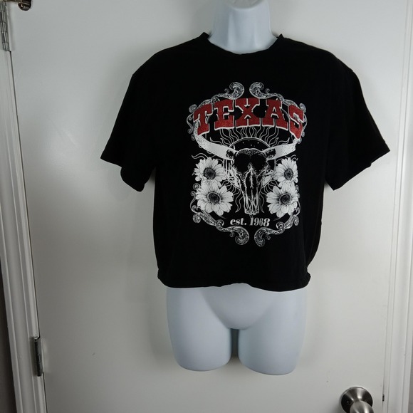 Organic Generation Shirt Womens Small Texas Graphic Cropped Western 1968 Tee - Picture 1 of 8
